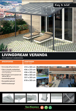 Livingdream Veranda Polycarbonaatdak