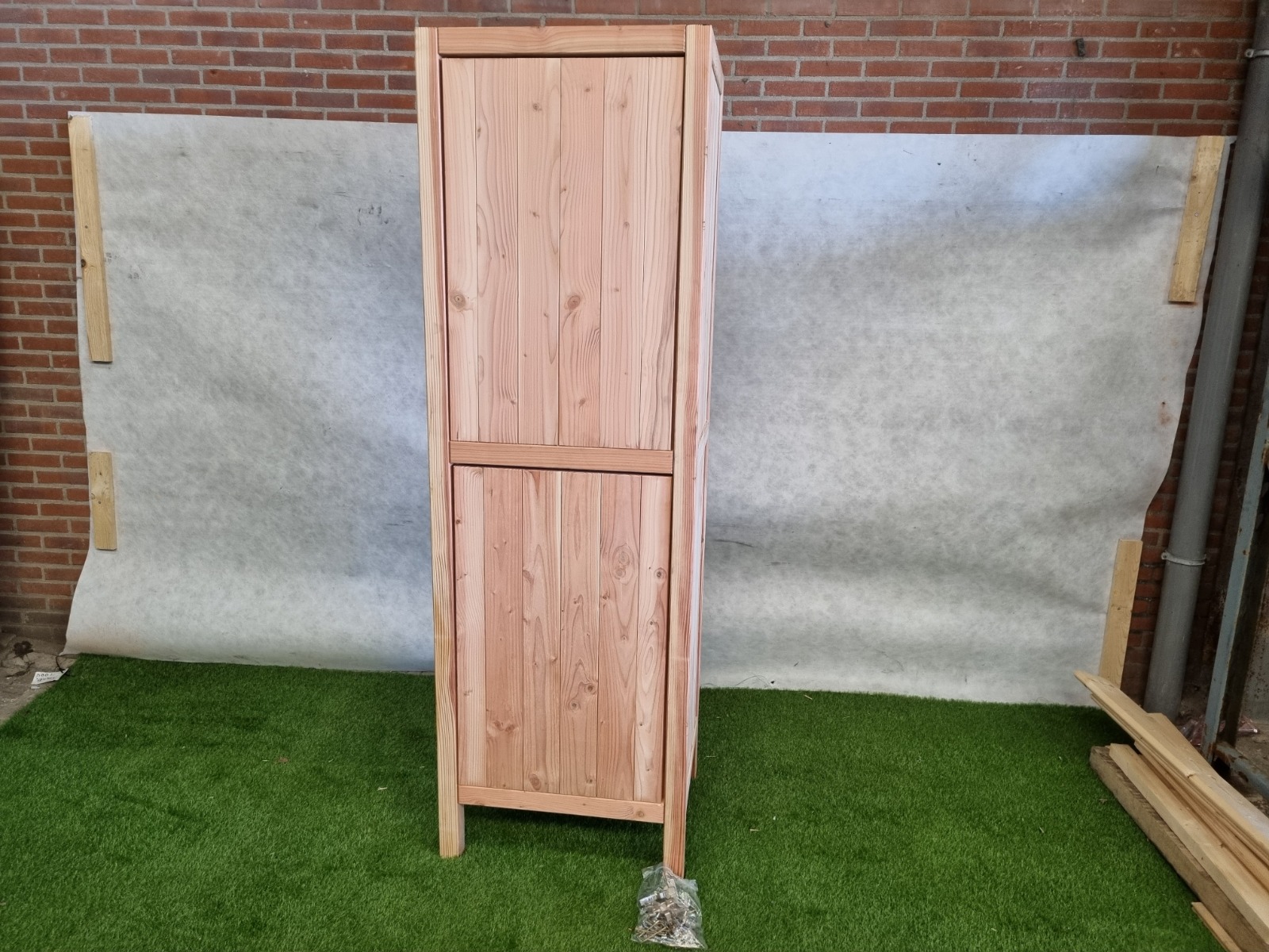 Keurige douglas kast - hoge module, ook geschikt als buitenkeuken (219 x 70 x 60 cm) - SALE25113