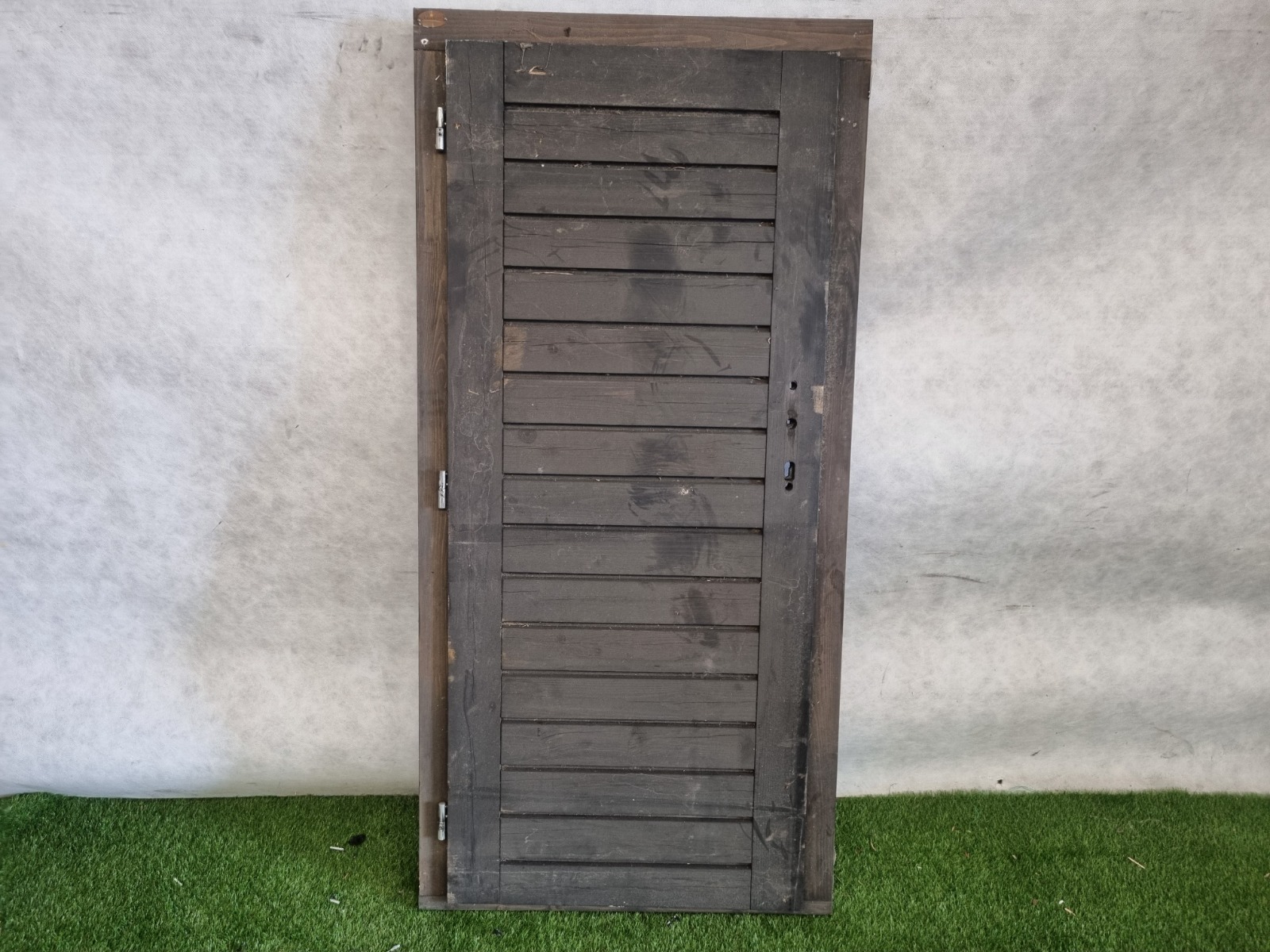 Enkele zwarte deur - met kozijn, linksdraaiend (189 x 91 cm) - SALE25142