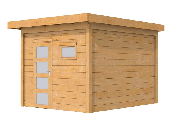 Woodvision Douglas Tuinhuis Topvision Raaf Blank 303x303 cm afbeelding