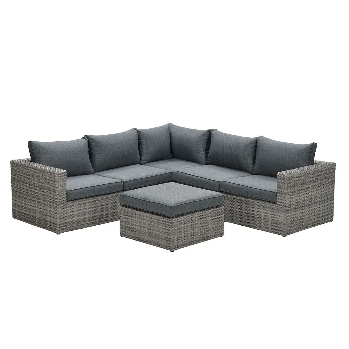 Orangebird loungeset - 4-delig - organic grey - reflex black- - - Garden Impressions