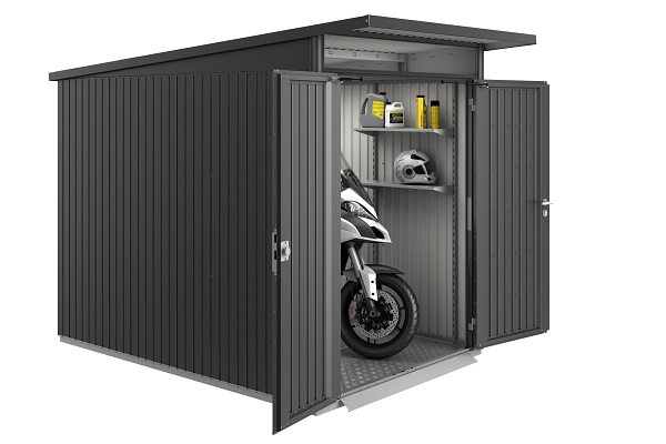 Biohort Metalen tuinhuis AvantGarde ECO A3 180x260x218 cm met dubbele deur afbeelding