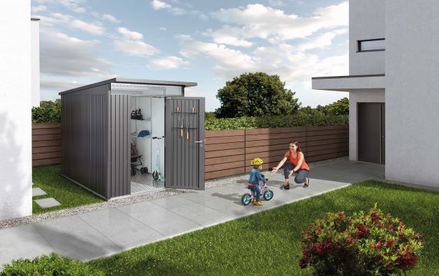 Biohort Metalen Berging AvantGarde ECO A3 180x260x218 cm met enkele deur afbeelding 1