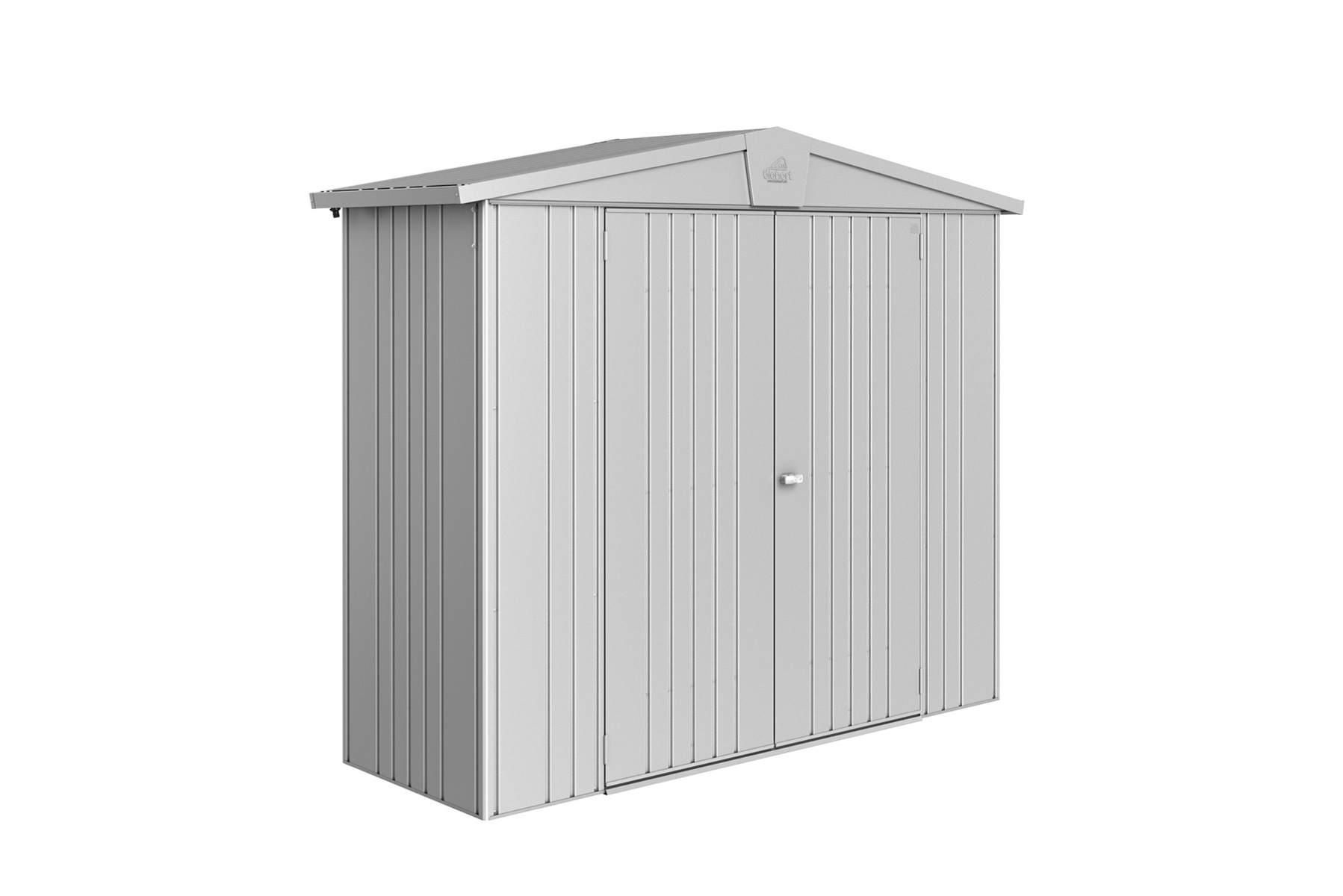 Biohort Europa 2A metalen tuinhuis 244x84x203 cm zilver