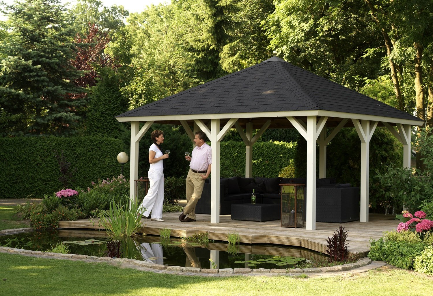 Lugarde VV22 Veranda 360x360 cm vuren blank