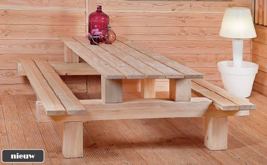 Picknicktafel lariks/douglas Boss 250x180x75 cm