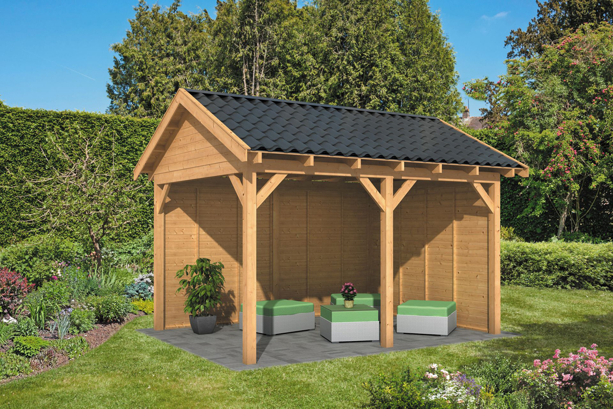 Lariks/Douglas Overkapping Hamar L type 2 blank 478x395 cm afbeelding