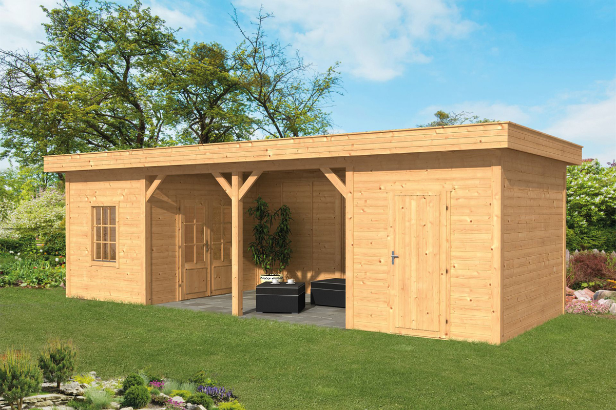 Lariks/Douglas Overkapping Oslo L type 12 blank 903x380 cm afbeelding