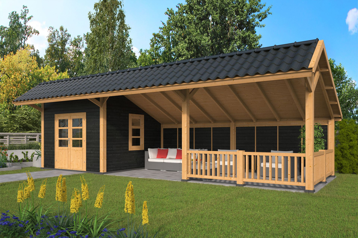Lariks/Douglas Kapschuur Bergen XL type 8 zwart 989x452 cm afbeelding