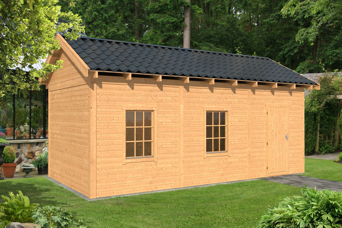 Lariks/Douglas Overkapping Hamar L type 8 blank 690x395 cm afbeelding