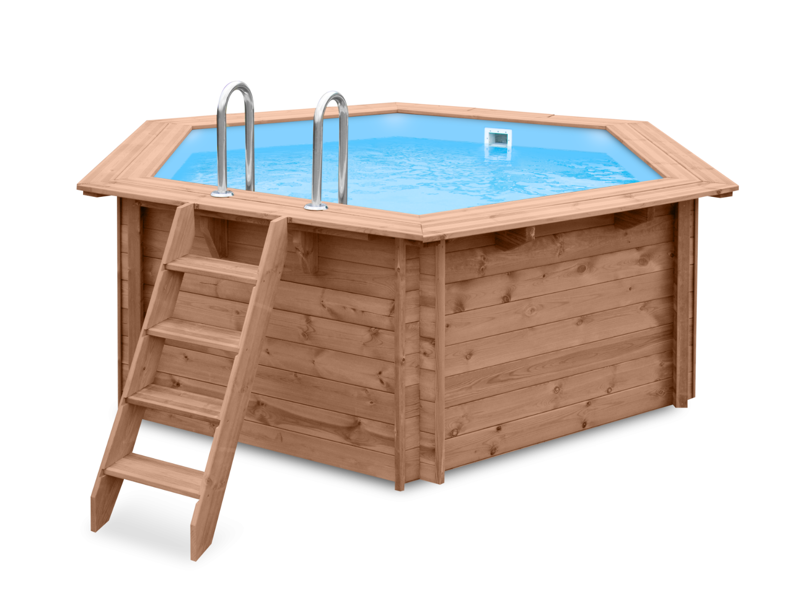 Luxe houten zwembad Mambo Beach 355x307x116 cm