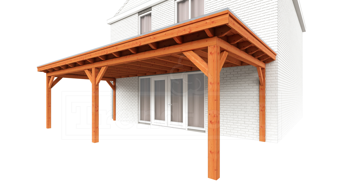 Aanbouwveranda Lucca 790x390 cm - Plat dak afbeelding