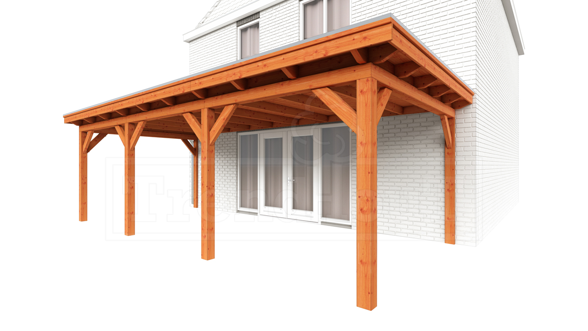 Aanbouwveranda Lucca 795x390 cm - Plat dak afbeelding