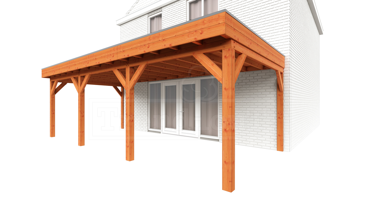 Aanbouwveranda Ancona 735x390 cm - plat dak afbeelding