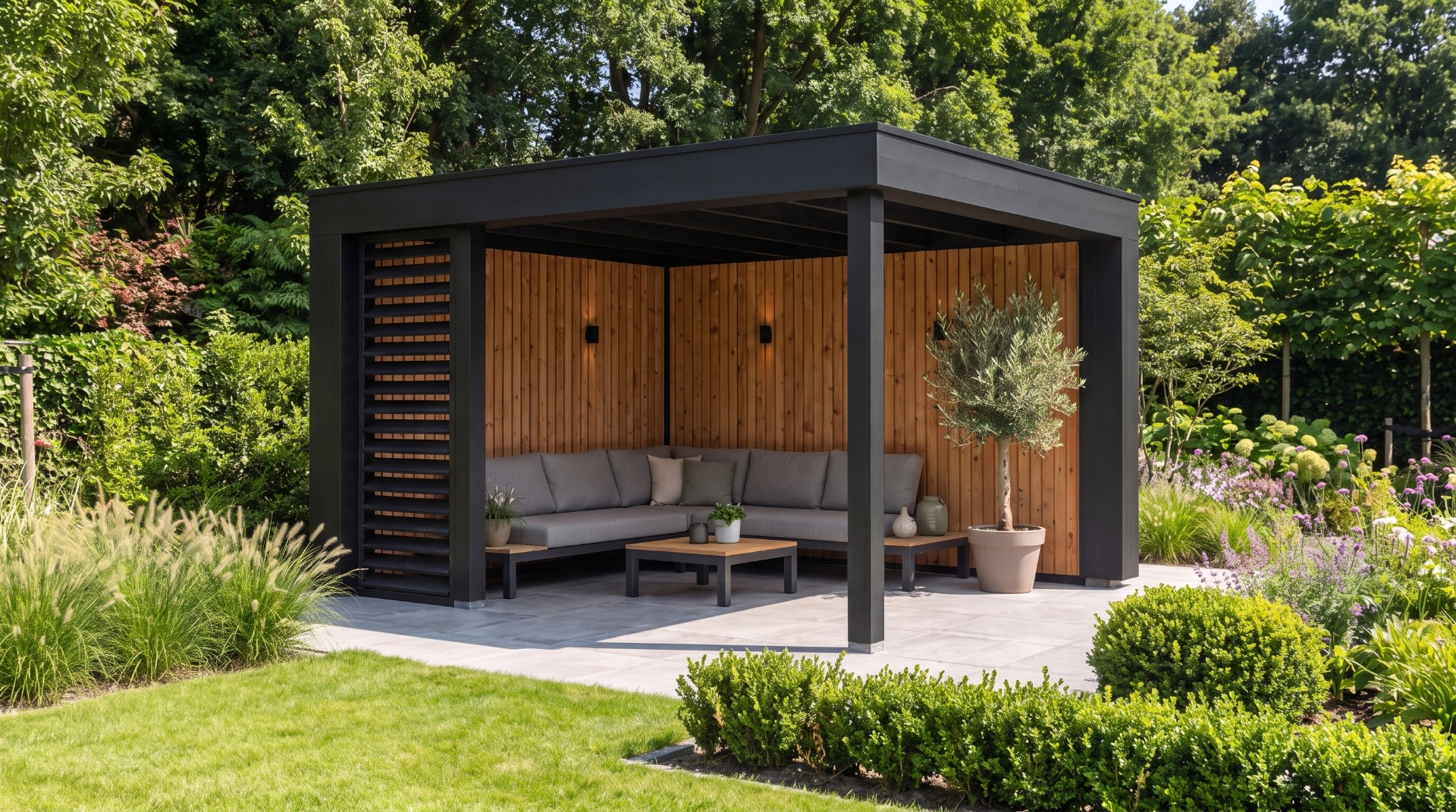 Buitenverblijf Verona model links 400 x 335 cm