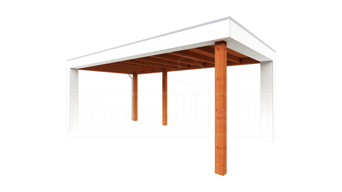 Buitenverblijf Verona 575x335 cm - Plat dak model links afbeelding