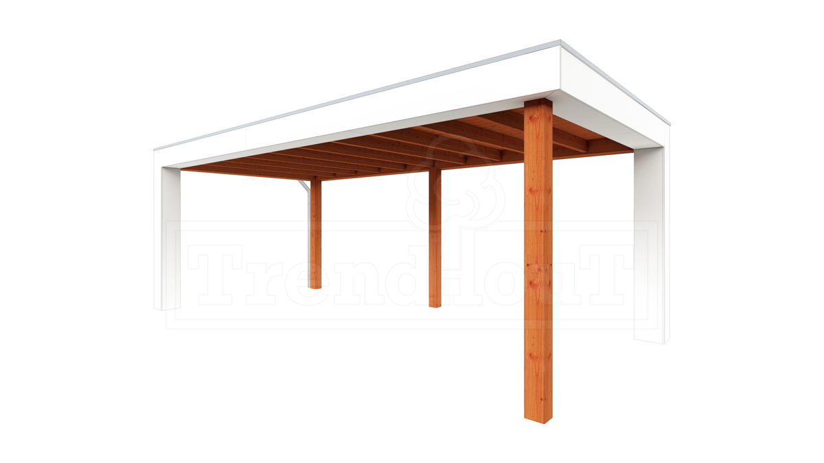 Buitenverblijf Verona 625x335 cm - Plat dak model links afbeelding