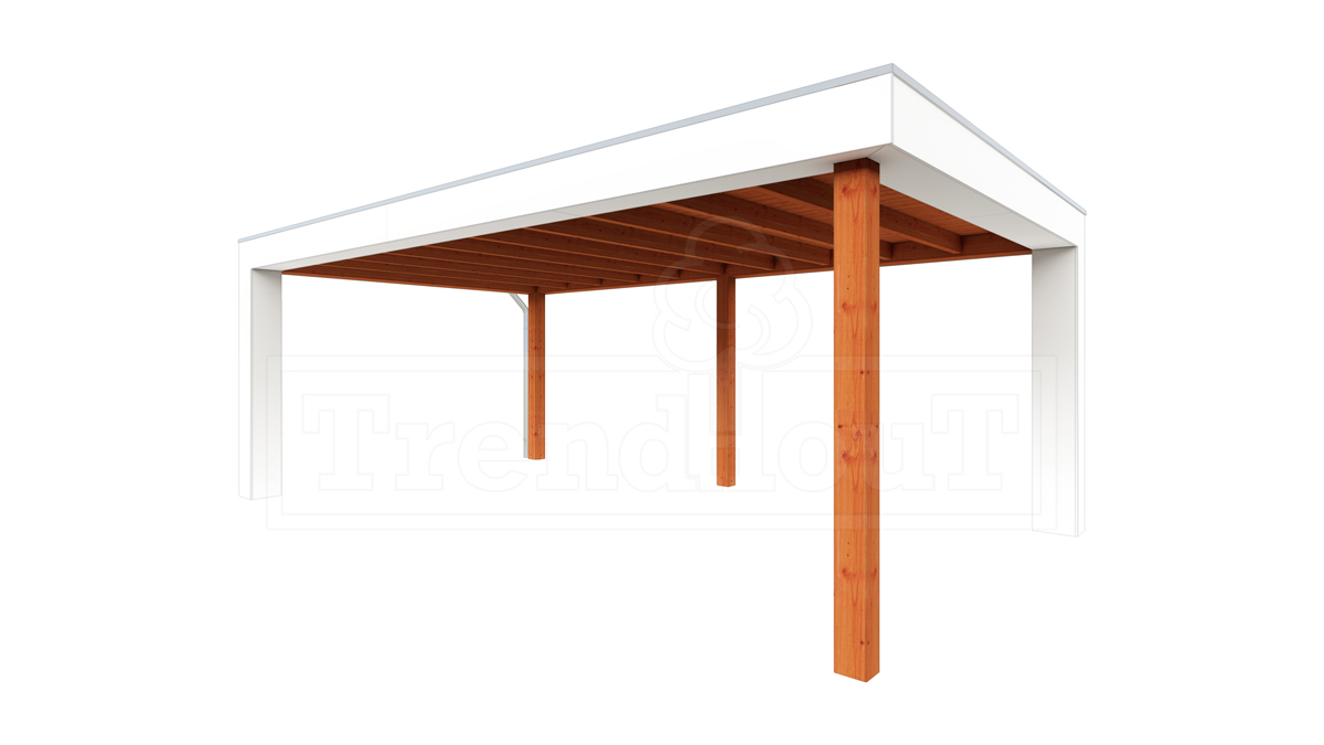 Buitenverblijf Verona 625x400 cm - Plat dak model links afbeelding