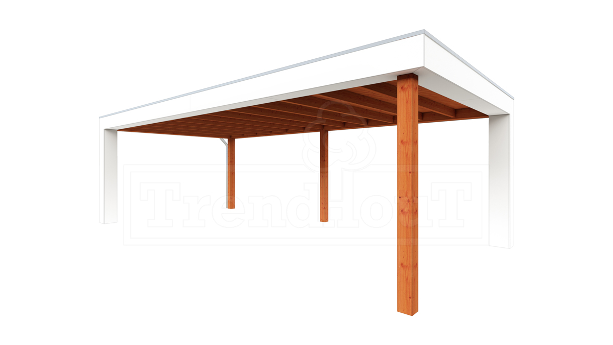 Buitenverblijf Verona 750x400 cm - Plat dak model links afbeelding