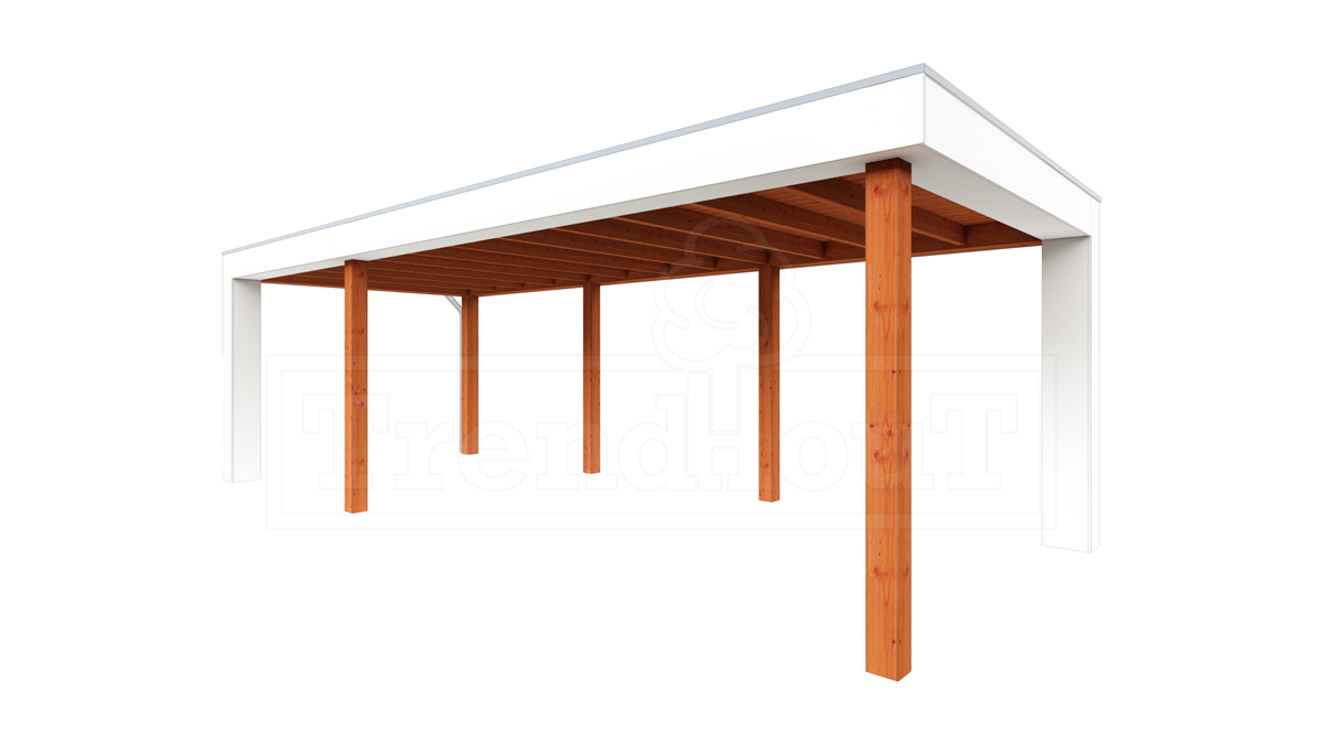 Buitenverblijf Verona 755x335 cm - Plat dak model links afbeelding