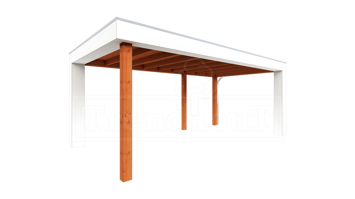 Buitenverblijf Verona 575x335 cm - Plat dak model rechts afbeelding
