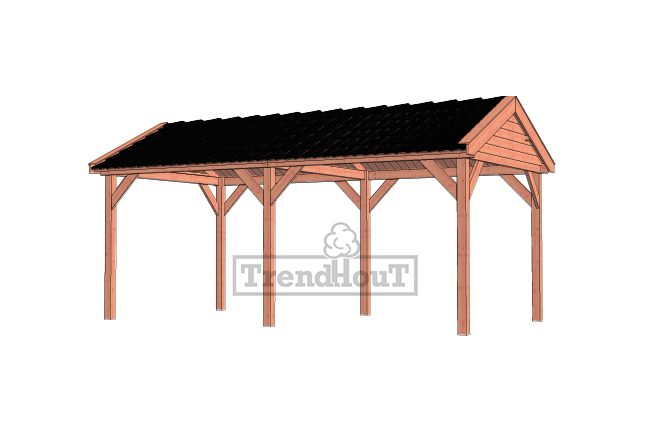 Overkapping Zadeldak Betula 615x350 cm