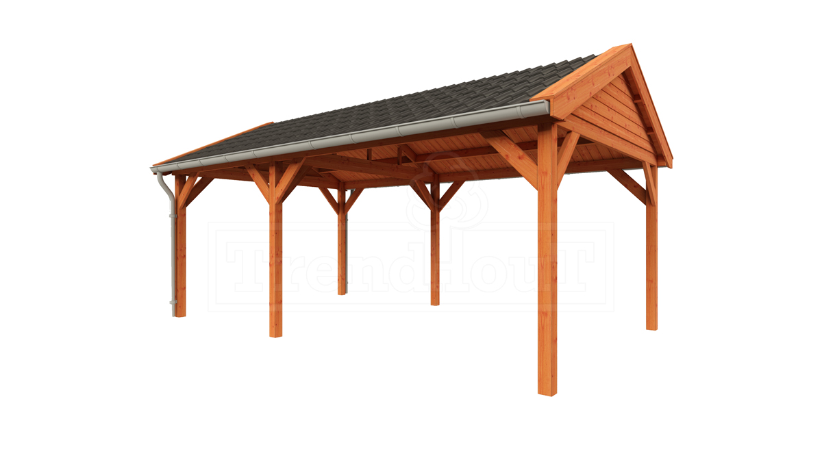 Overkapping Zadeldak Betula 630x415 cm afbeelding