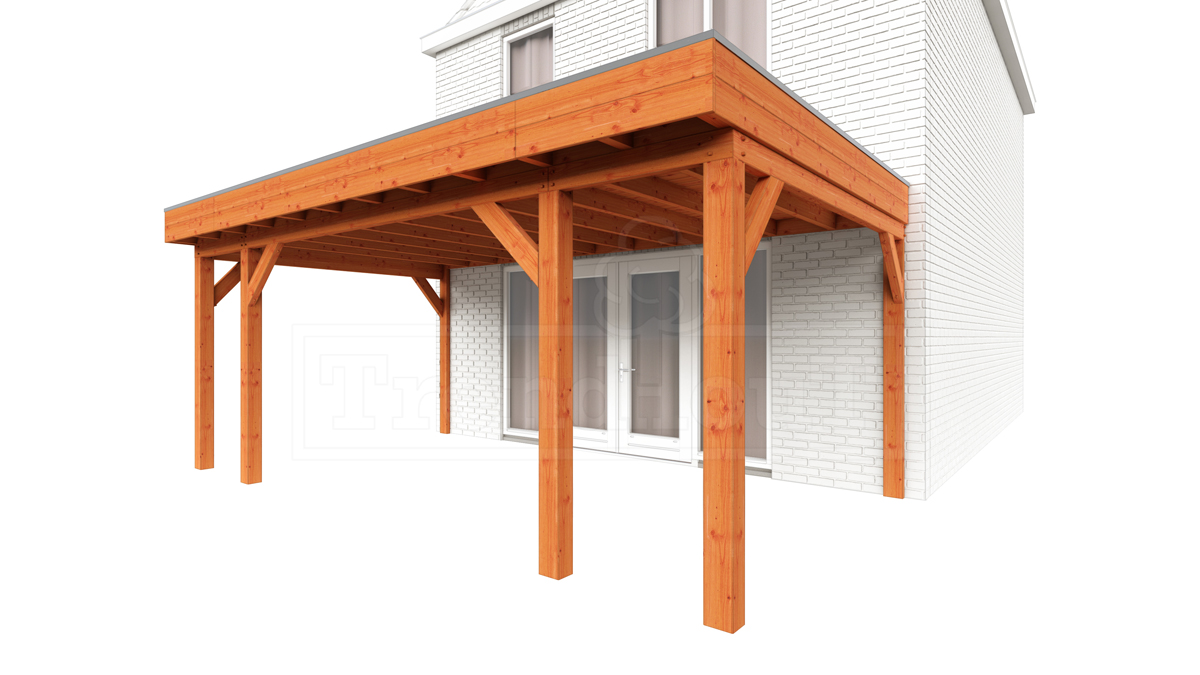 Trendhout Aanbouwveranda Ancona 575x390 cm - plat dak