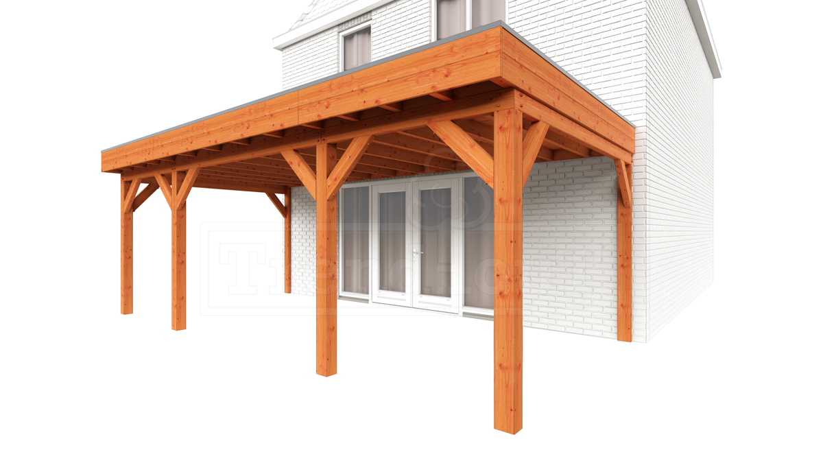 Trendhout Aanbouwveranda Ancona 670x390 cm - plat dak
