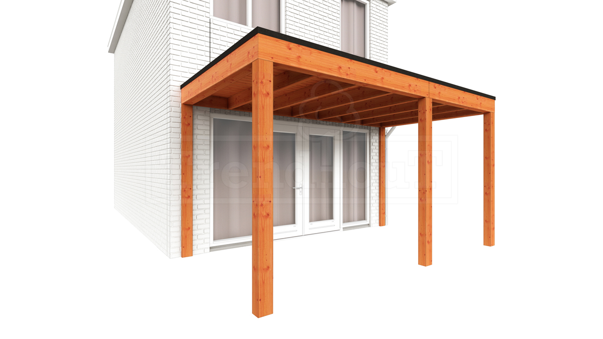 Aanbouwveranda Modena 430x300 cm - model rechts afbeelding