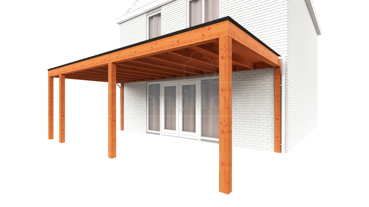 Aanbouwveranda Modena 695x365 cm - model rechts afbeelding