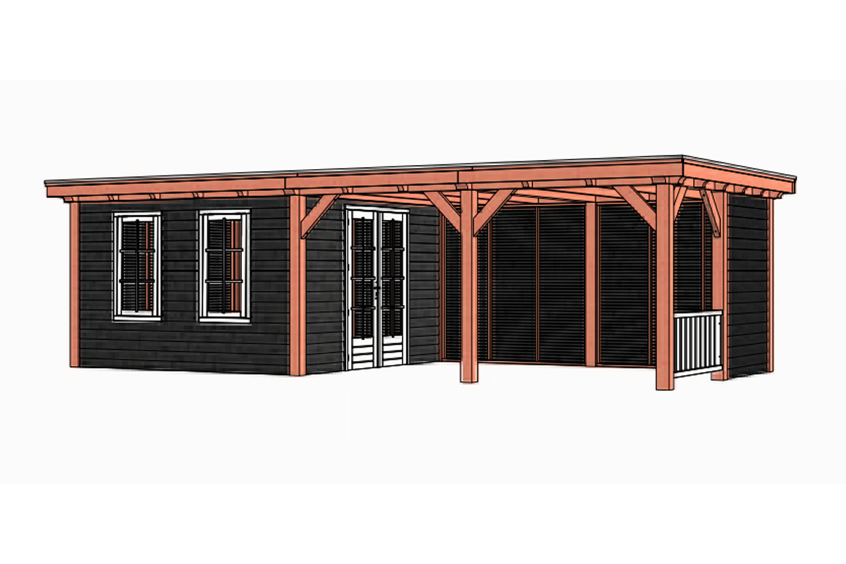 Buitenverblijf Siena 890x415 cm - Combinatie 1 afbeelding