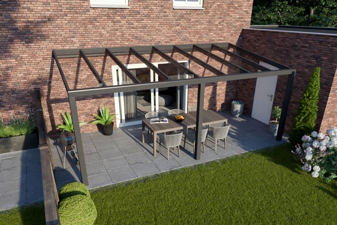 Greenline veranda 600x250 cm - glasdak afbeelding