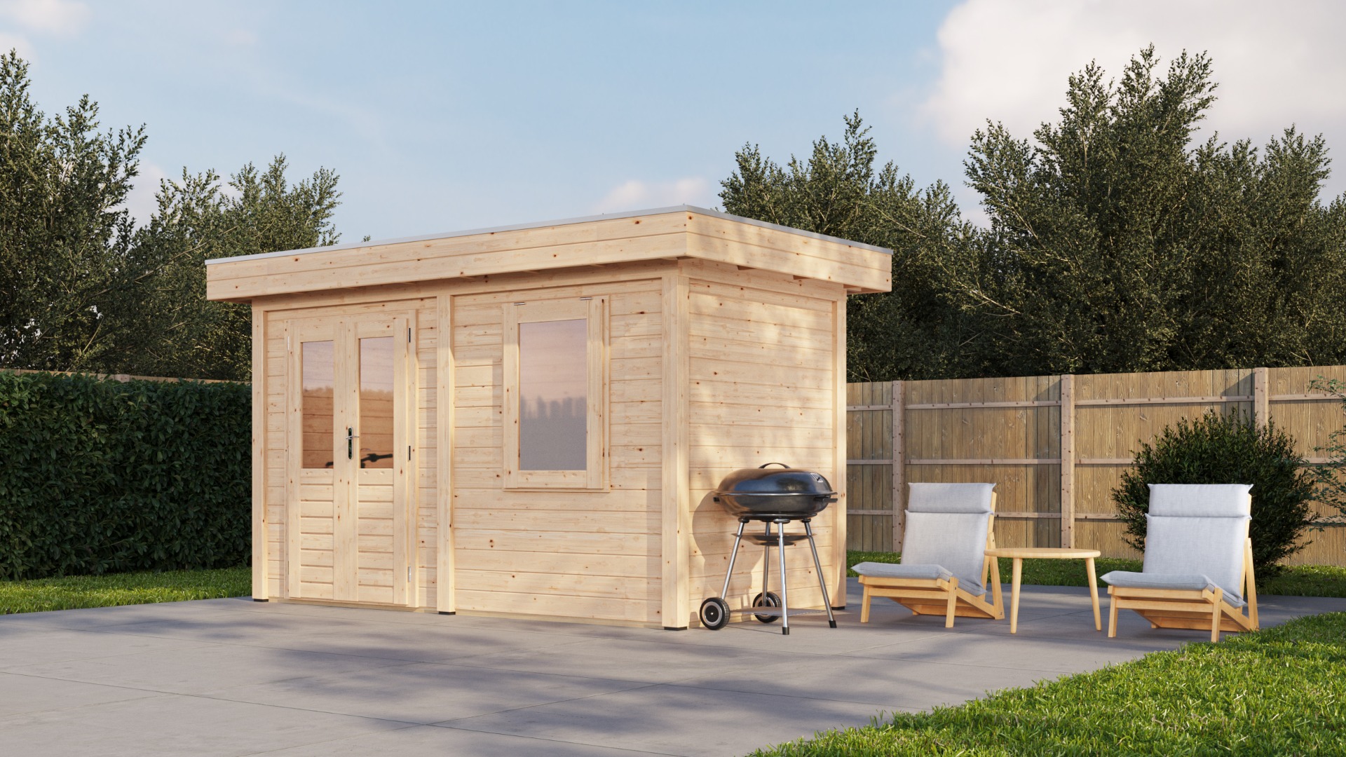 Lugarde Select Modern tuinhuis Gorssel 388x200cm - Onbehandeld afbeelding 1
