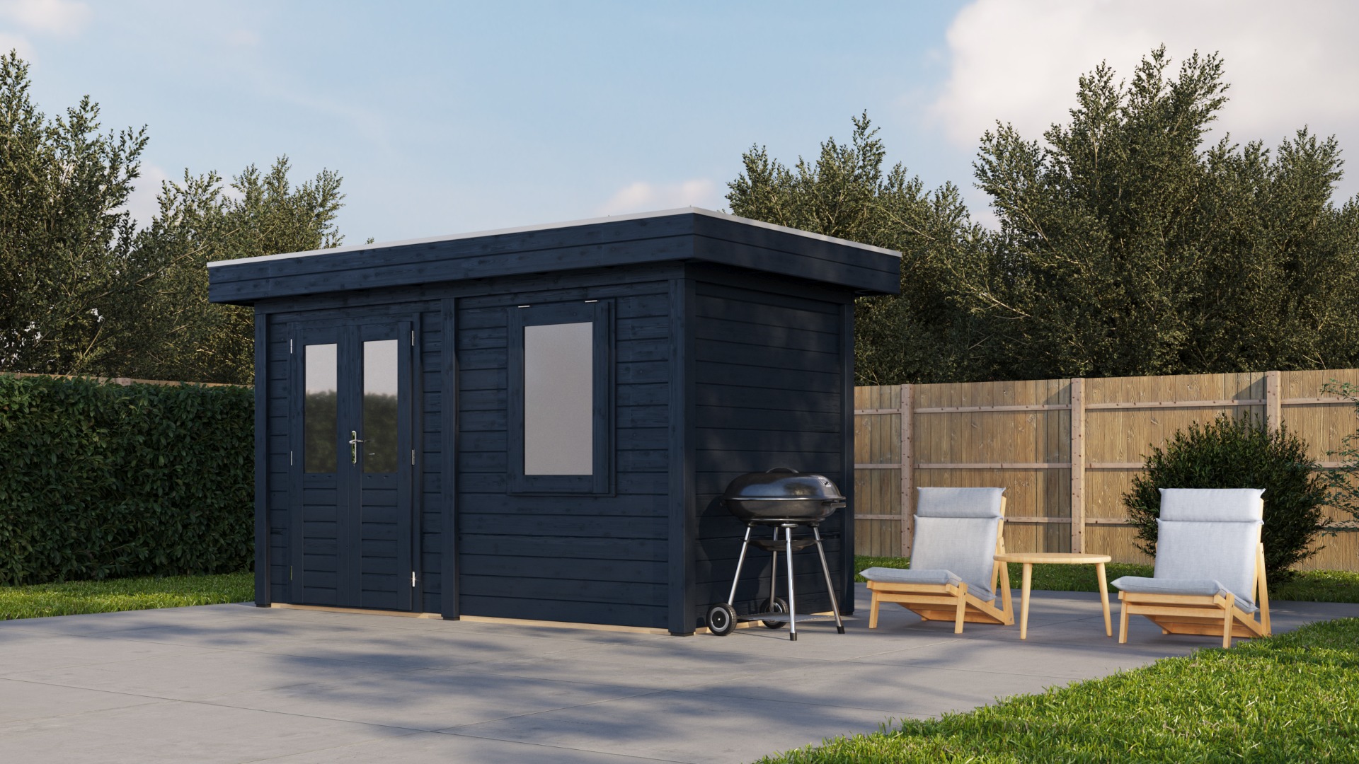 Lugarde Select Modern tuinhuis Gorssel 388x200cm - Zwarte olie afbeelding