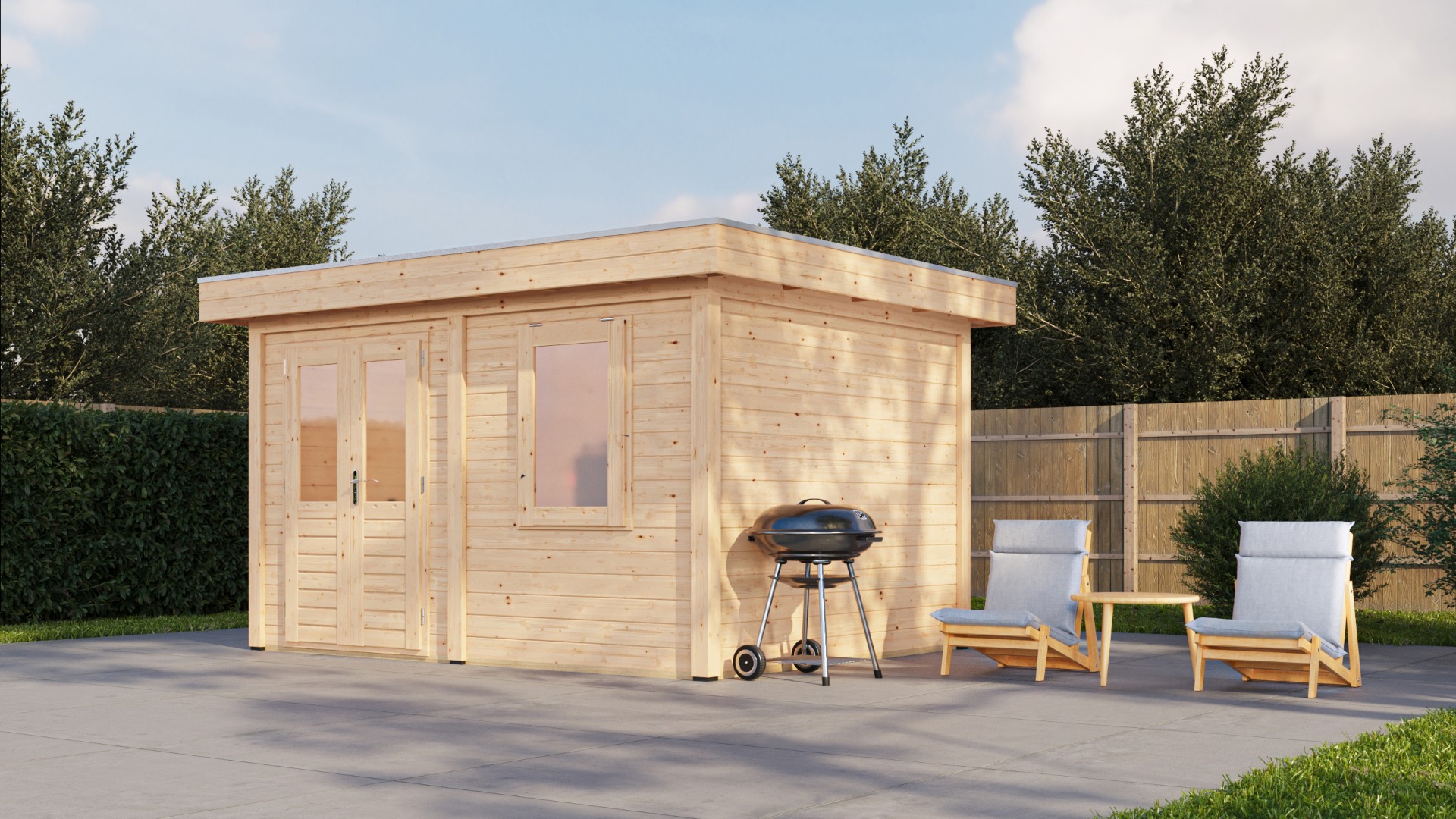 Lugarde Select Modern tuinhuis Bodegraven 388x300cm - Onbehandeld afbeelding