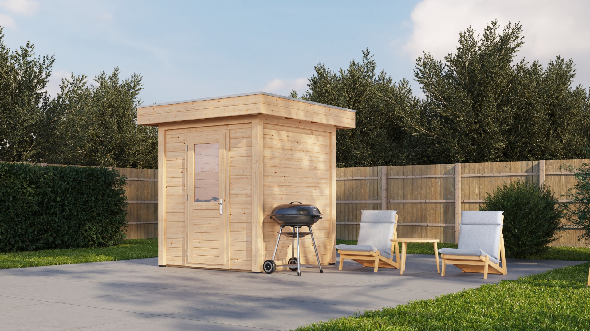 Lugarde Select Modern tuinhuis Den Haag 200x200cm - Onbehandeld afbeelding