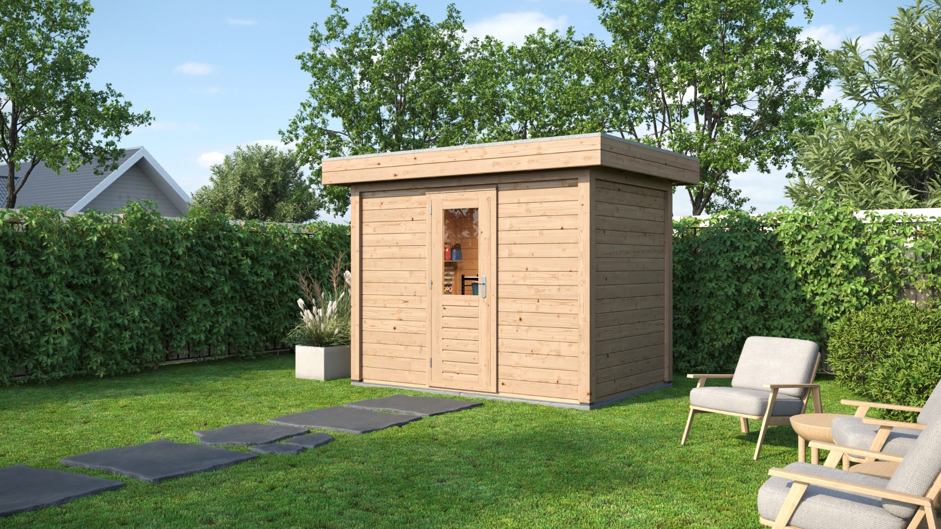 Lugarde Select Modern tuinhuis Hoeven 300x200cm - Onbehandeld afbeelding 1