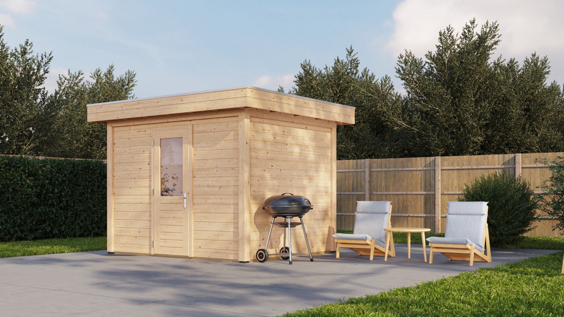 Lugarde Select Modern tuinhuis Amsterdam 300x250cm - Onbehandeld afbeelding