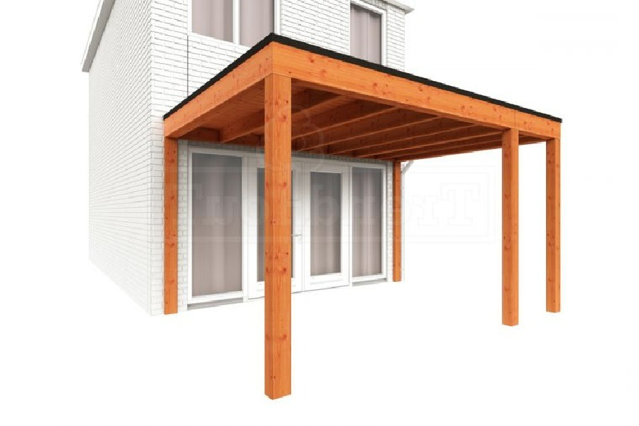 Trendhout Aanbouwveranda Modena 405x365 cm - model rechts