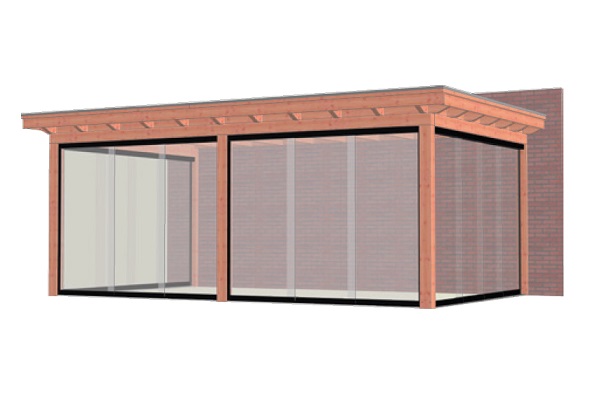 Aanbouwveranda Lucca 660x390 cm - Plat dak - Combinatie 1 afbeelding