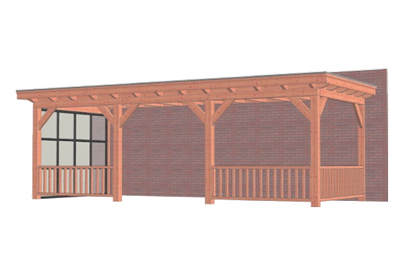 Aanbouwveranda Lucca 795x325 cm - Plat dak - Combinatie 1 afbeelding