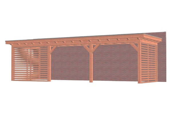 Aanbouwveranda Lucca 955x325 cm - Plat dak - Combinatie 1 afbeelding