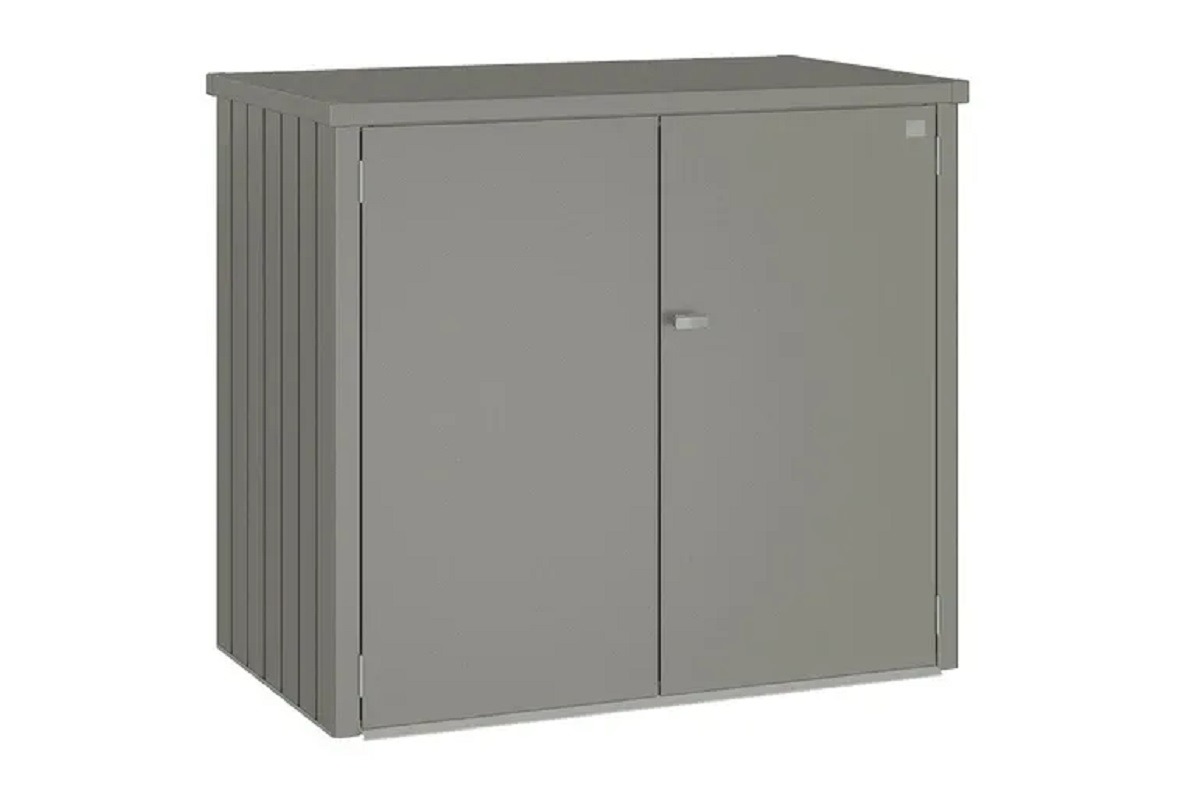 Biohort Alex Duo metalen containerberging 148x88x129 cm kwartsgrijs metallic