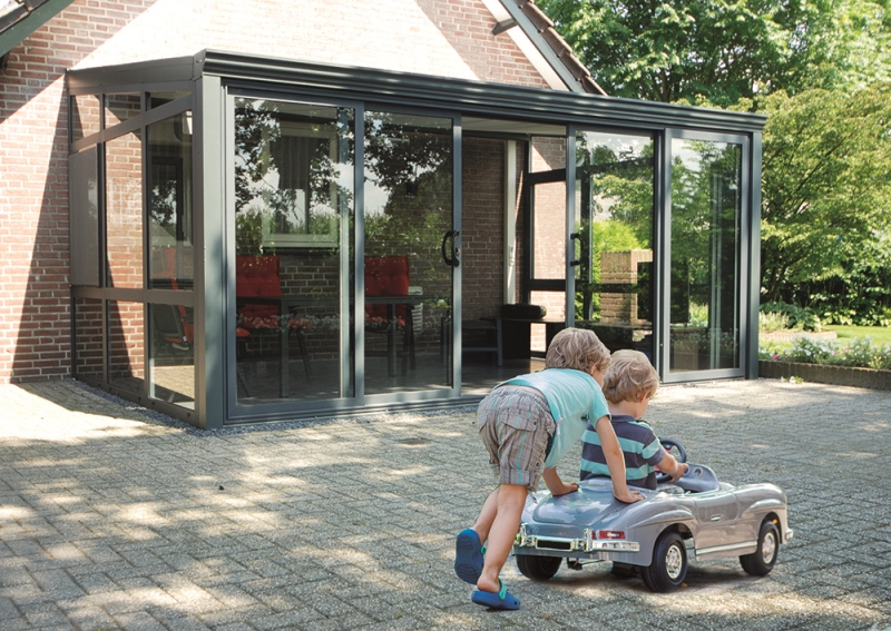 Aluminium Tuinkamer Glasdak 400x300 cm