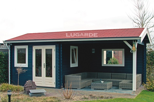 Lugarde Blokhut B21 650x300 cm - 44 mm afbeelding