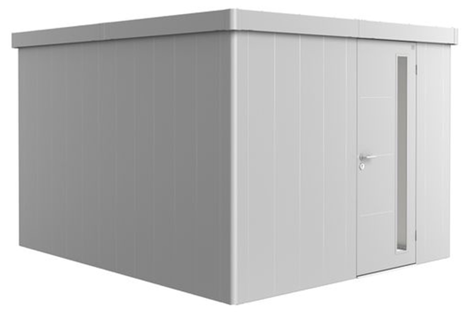 Biohort Metalen tuinhuis Neo - Enkele deur - Zilver - 4C (292x348 cm) afbeelding