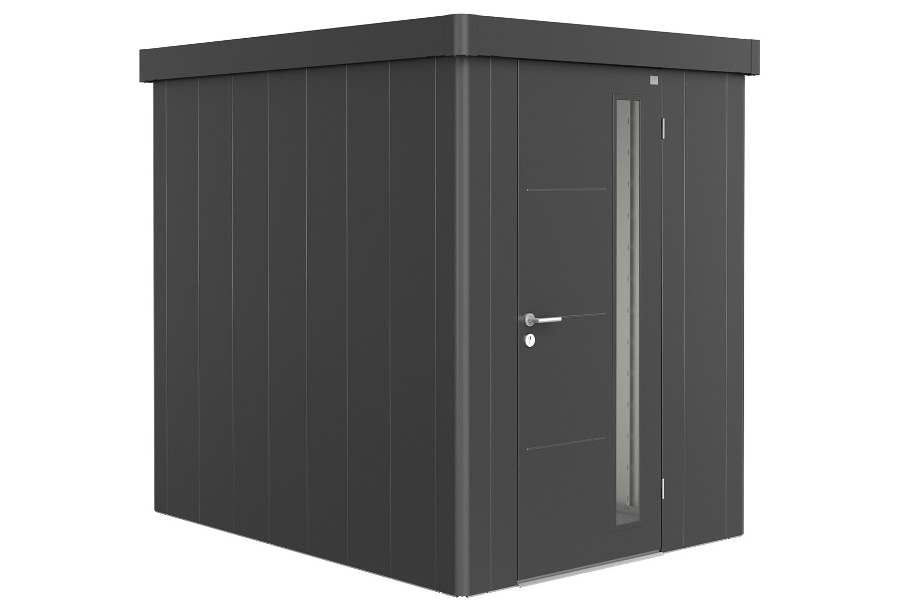Biohort Metalen tuinhuis Neo - Enkele deur - Donkergrijs - 2A (180x236 cm) afbeelding