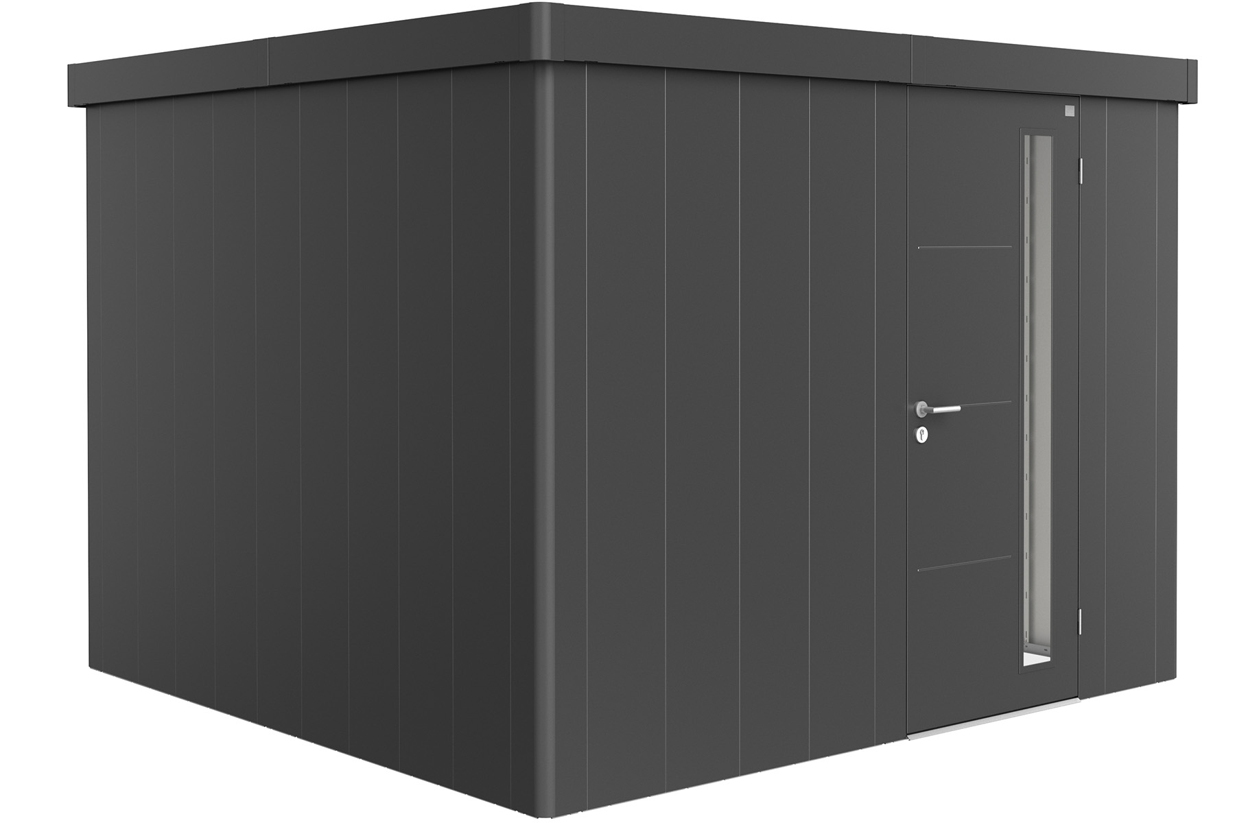 Biohort Metalen tuinhuis Neo - Enkele deur - Donkergrijs - 3C (292x292 cm) afbeelding