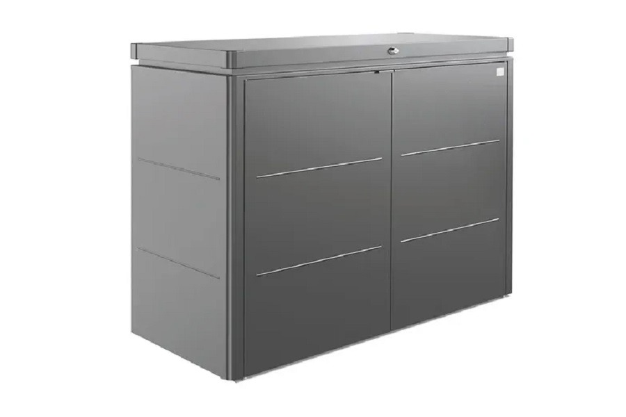 Biohort metalen tuinhuis HighBoard 160x70x118 cm donkergrijs